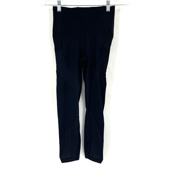 Lululemon Uncovered Strength High Rise Crop 23" Size 4 Black - Picture 1 of 10